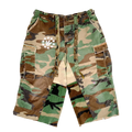 Elongated Cargo Camo Shorts